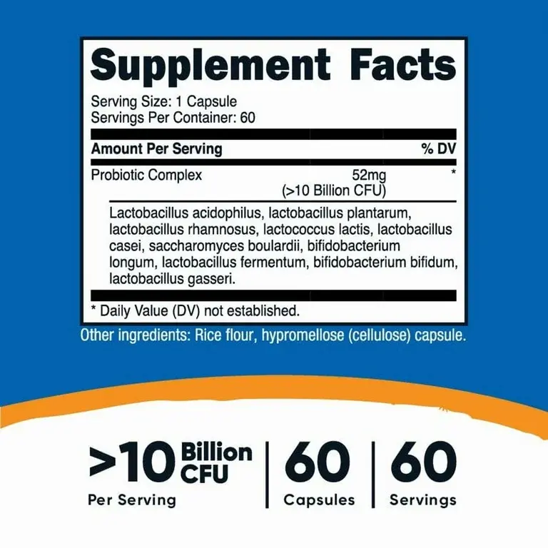 Nutricost Probiotic Complex 10 Billion Cfu Capsules